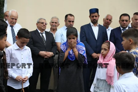 Vətən müharibəsi şəhidinin xatirəsinə tikilən bulağın açılışı olub