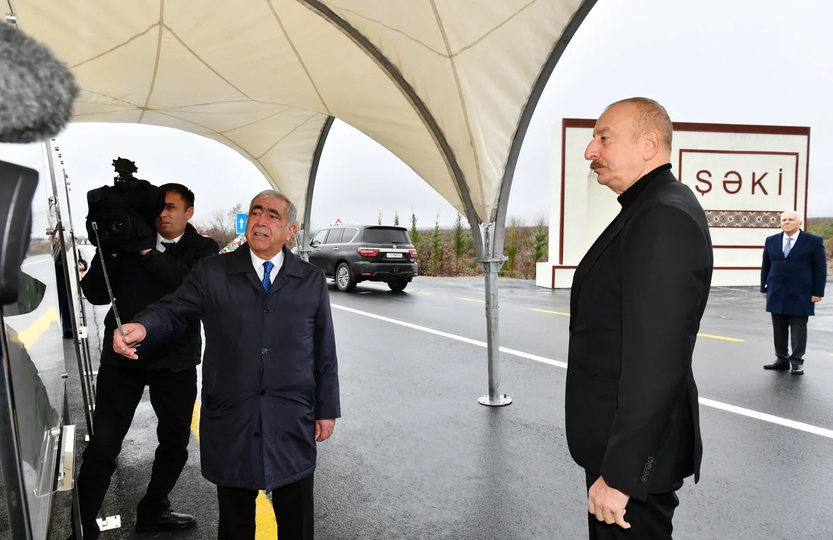 Prezident Oğuz-Şəki avtomobil yolunun yenidənqurmadan sonra açılışını edib - YENİLƏNİB