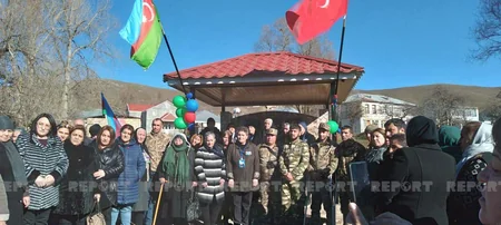 Daşkəsəndə Vətən müharibəsi şəhidinin adına inşa edilən bulağın açılışı olub