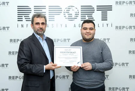 Report Media Məktəbini bitirən jurnalistlərə sertifikat təqdim edilib
