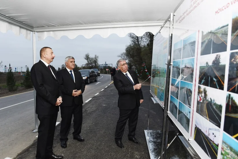 Sabirabadda Qalağayın-Muğan Gəncəli avtomobil yolunun yenidənqurmadan sonra açılışı olub