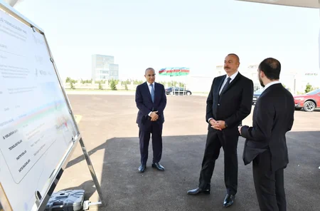 Prezident Sumqayıt Kimya Sənaye Parkında açılış və təməlqoyma mərasimlərində iştirak edib