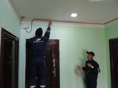 Qubada Qarabağ müharibəsi əlilləri üçün tikilən bina rabitə xidmətləri ilə təmin olunub