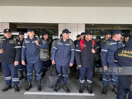 Azerbaijani rescuers leave for Turkiye