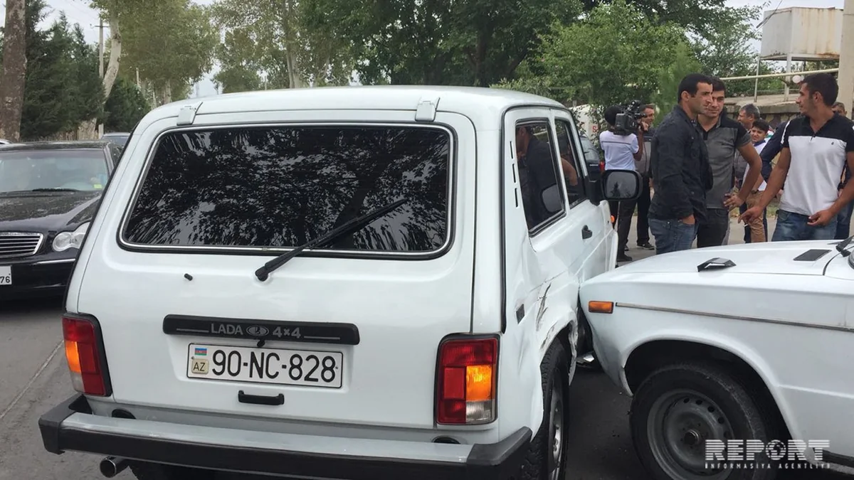 Tərtərdə zəncirvari yol qəzası baş verib, xəsarət alanlar var - FOTO
