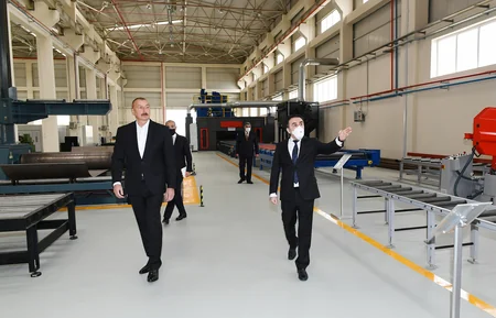 Prezident Hacıqabul Sənaye Məhəlləsinin açılışında iştirak edib - YENİLƏNİB