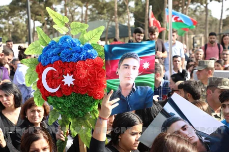 Şəhid Səbuhi Əhmədov İkinci Fəxri xiyabanda dəfn edilib - YENİLƏNİB