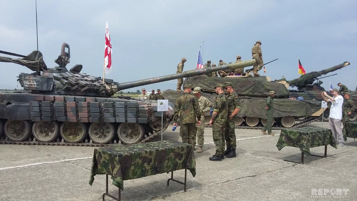 Azerbaijani servicemen participate in exercises in Georgia