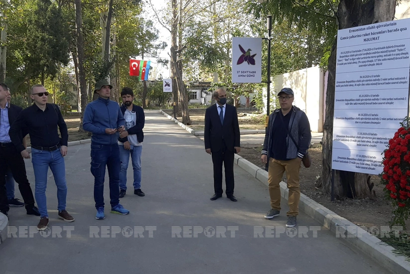 Группа журналистов из Украины находится в поездке в Гяндже