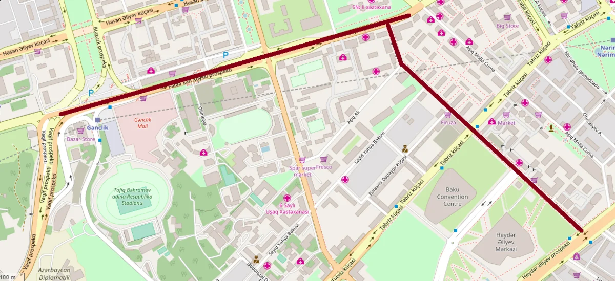 Bakının 2 küçəsində və 1 prospektində hərəkət qismən məhdudlaşdırılır