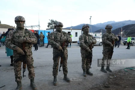 Protesters standing their ground although Khankandi-Lachin road is open