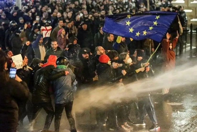 32 police officers injured during protests in Tbilisi