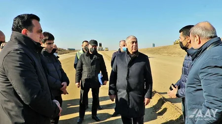 AAYDA-nın sədri M2 magistralında aparılan işlərlə tanış olub