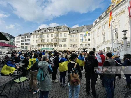 Ukrayna qaçqınları Almaniyada aksiya keçiriblər