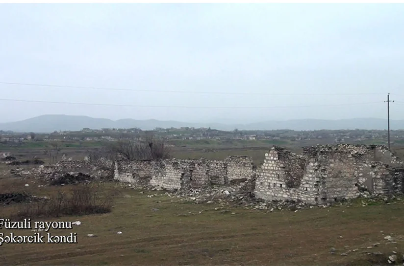 Video footage from Shekerjik village of Fuzuli region
