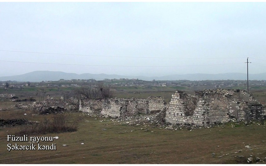 Video footage from Shekerjik village of Fuzuli region