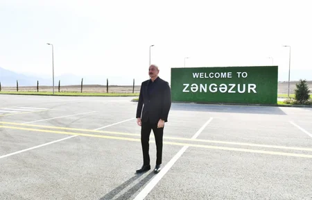 Prezident və birinci xanım Zəngilan Beynəlxalq Hava Limanında yaradılan şəraitlə tanış olub - YENİLƏNİB