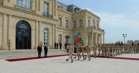 Official welcome ceremony held for Turkish President in Azerbaijan