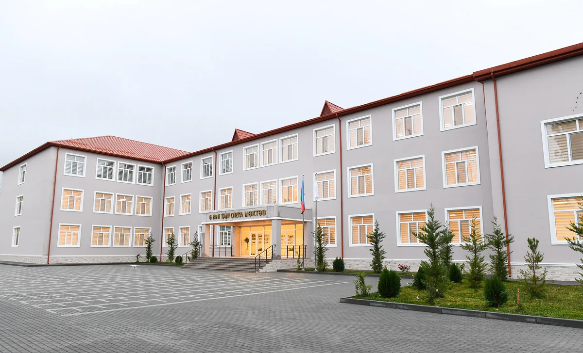 Azerbaijani president inaugurates secondary school in Ismayilli