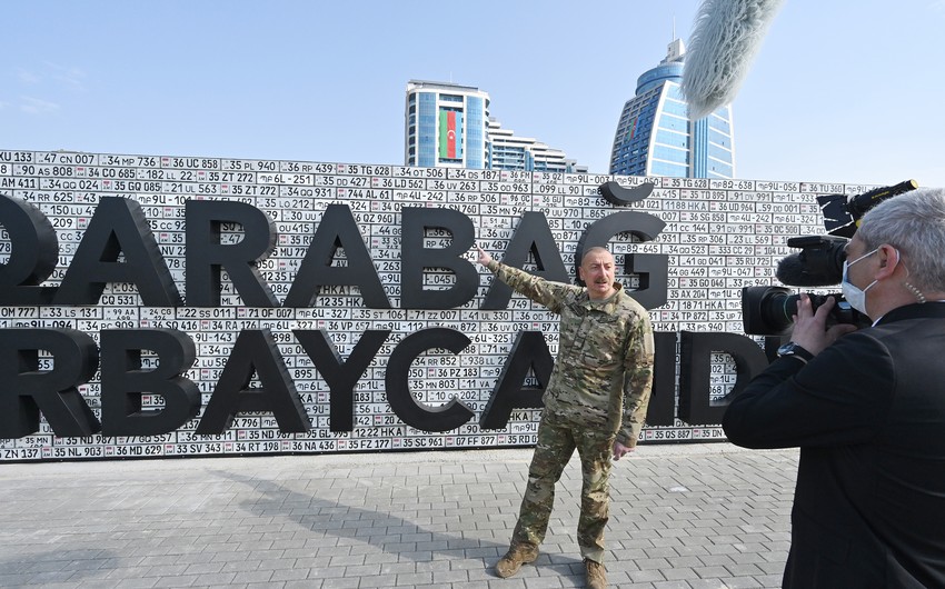 Prezident: Bu lövhə erməni fərariliyinin təzahürüdür
