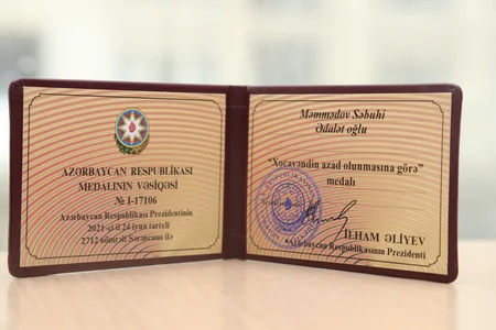 Reportun Vətən müharibəsində iştirak etmiş əməkdaşına medal təqdim olunub 