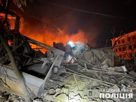 Russian missile destroys Ukrainian apartment building; 3 dead, say police