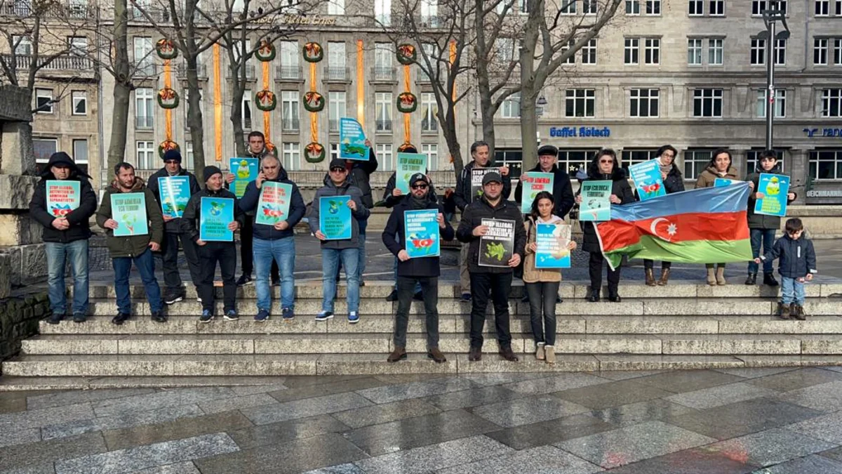 Azerbaijanis in Germany protest in support of environmental activists in Azerbaijan