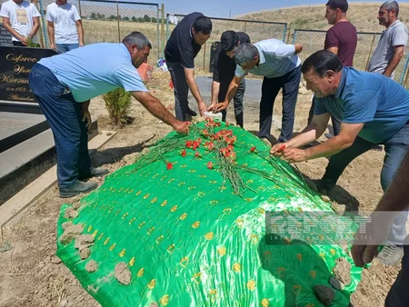Naxçıvanda göldə batan şəxsləri xilas etməyə çalışarkən boğularaq ölən polis dəfn olunub