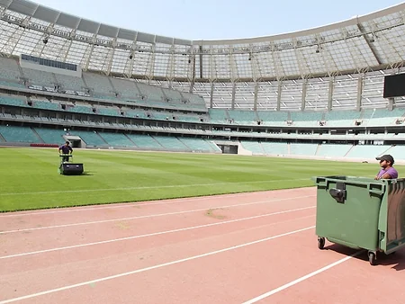 Bakı Olimpiya Stadionu Azərbaycan-İtaliya matçına hazırlanır
