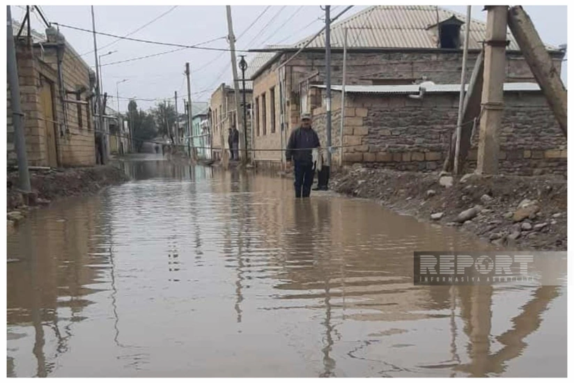 Gəncədə intensiv yağışlar ciddi fəsadlar törədib 