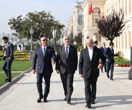 İstanbulda Türkiyə, Azərbaycan və İran xarici işlər nazirlərinin üçtərəfli görüşü keçirilib - VİDEO