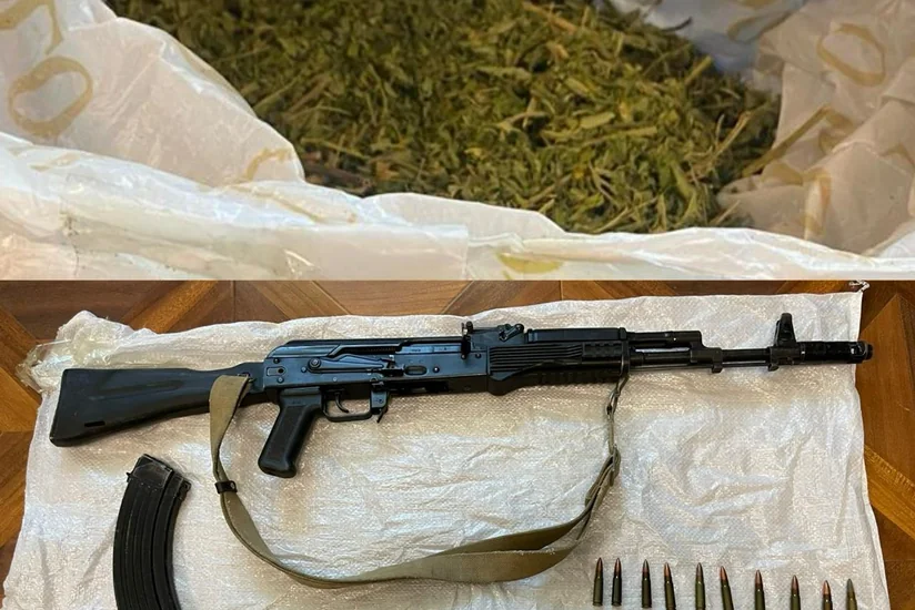 Xızı polisi silahlı şəxs və yarım kiloqrama yaxın narkotik aşkar edib