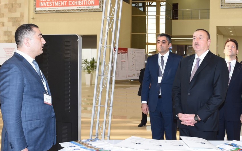 Prezident İlham Əliyev “BakuTel-2015” sərgisi ilə tanış olub