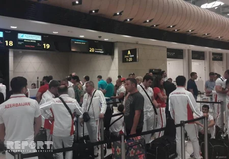 Azərbaycan idmançıları II Avropa oyunlarına yola salınıb - FOTO