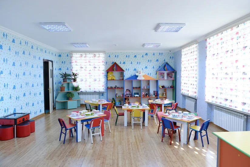 Prezident İlham Əliyev və xanımı Mehriban Əliyeva Tərtərdə körpələr evi-uşaq bağçasının açılışında iştirak ediblər