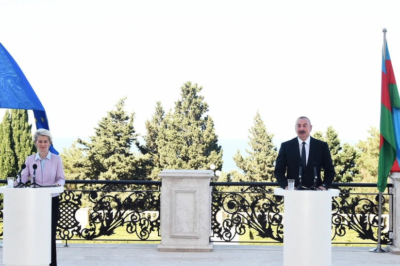 Azərbaycan lideri və Avropa Komissiyasının Prezidenti mətbuata bəyanatlarla çıxış ediblər