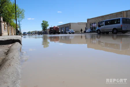 Kürdəmirdə güclü yağış fəsadlar törədib - FOTO