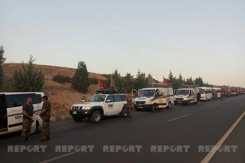 Azerbaijani firefighters return from Turkey