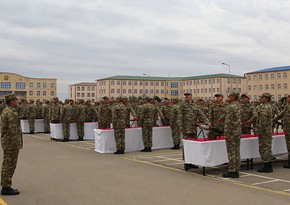 Naxçıvan Qarnizonu Qoşunlarında gənc əsgərlər Vətənə sədaqət andı içiblər