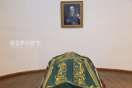 Xalq artisti Habil Əliyevlə vida mərasimi başlayıb - FOTO