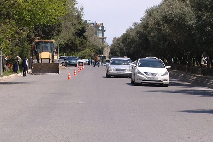 Bakıda daha bir yolun təmirinə başlanıb