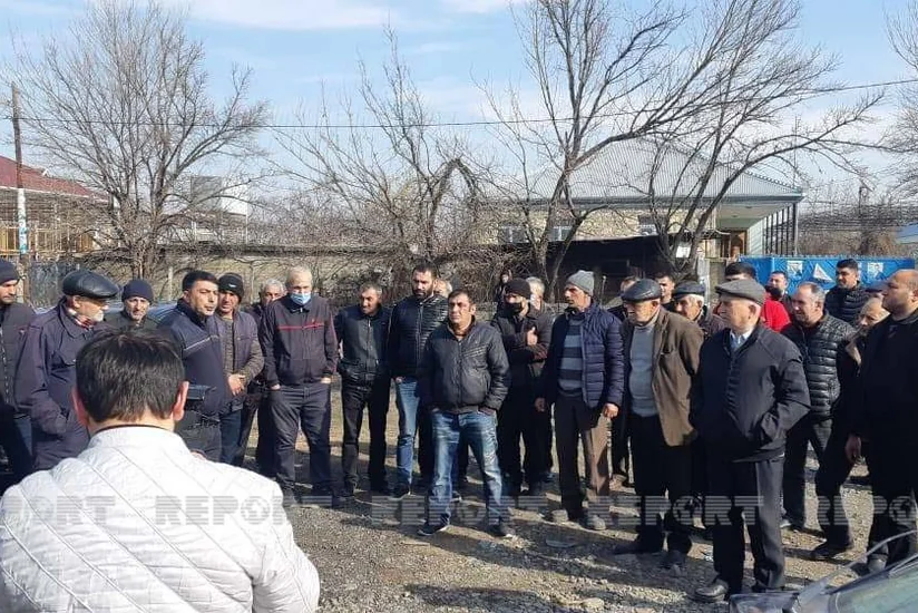 Gürcüstanın azərbaycanlılar yaşayan kəndində etiraz aksiyası keçirilib