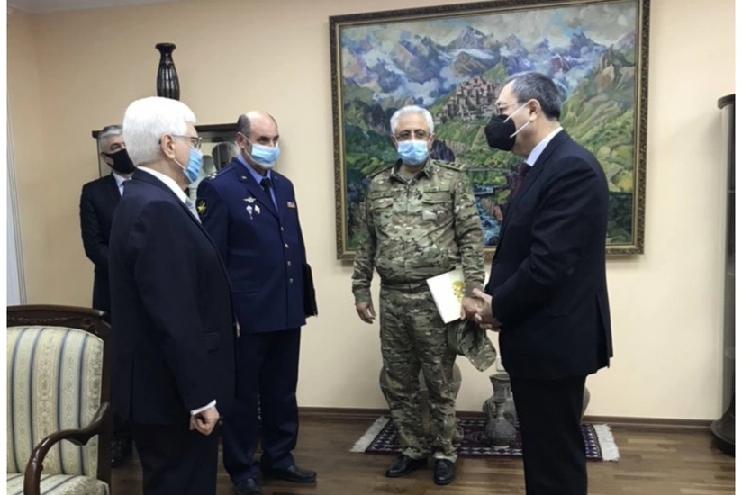 Xələf Xələfov və Ramiz Tahirov Rusiya səfirliyində olublar