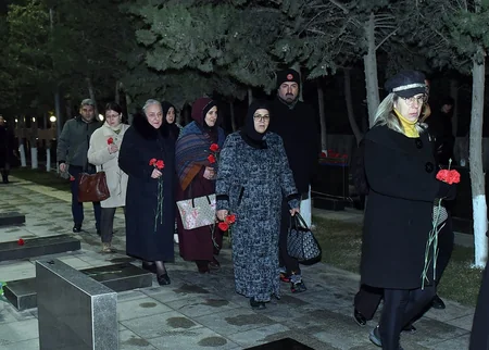 Türkiyədən olan bir qrup şəhid ailəsi Azərbaycana gəlib