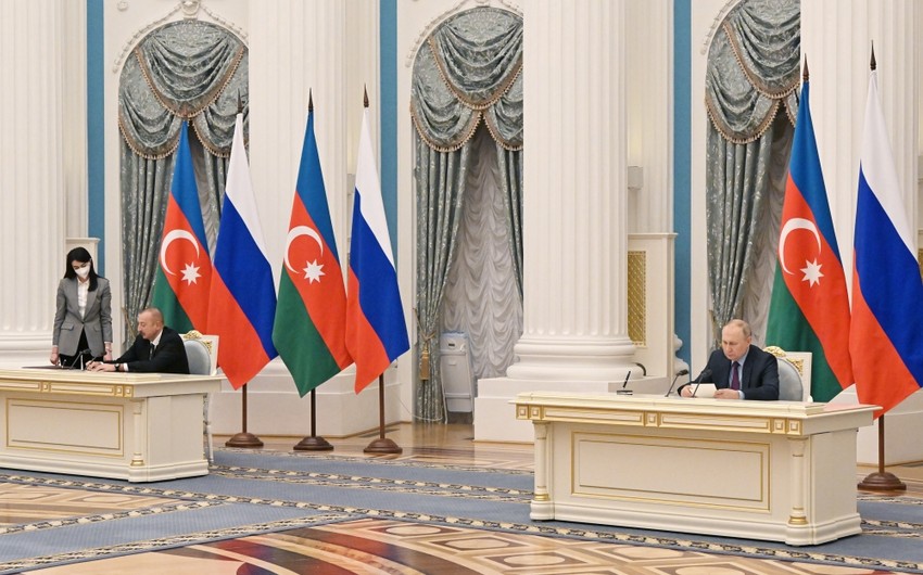 Moskvada Azərbaycanla Rusiya arasında müttəfiqlik qarşılıqlı fəaliyyəti haqqında Bəyannamə imzalanıb