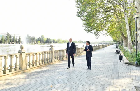 Prezident İlham Əliyev Qazaxa səfər edib