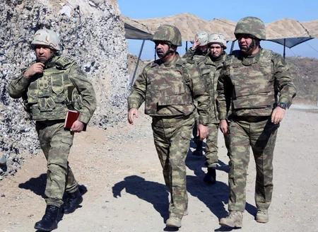 Azerbaijani Defence Minister visits frontline zone to review the situation on-site