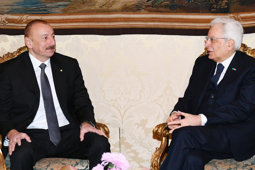 President Ilham Aliyev congratulates his Italian counterpart