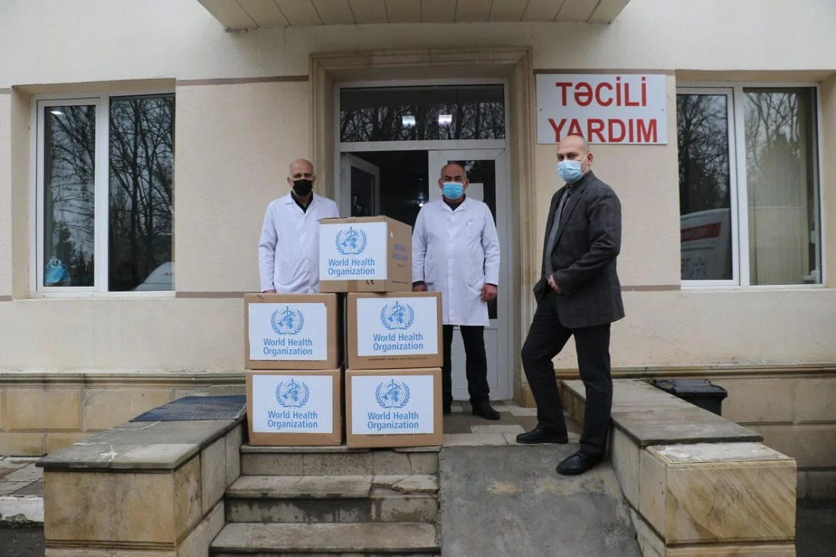ÜST Şamaxı Mərkəzi Rayon Xəstəxanasına 12 500 tibbi maska verib