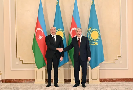 Astanada Prezident İlham Əliyevin rəsmi qarşılanma mərasimi olub - VİDEO - YENİLƏNİB